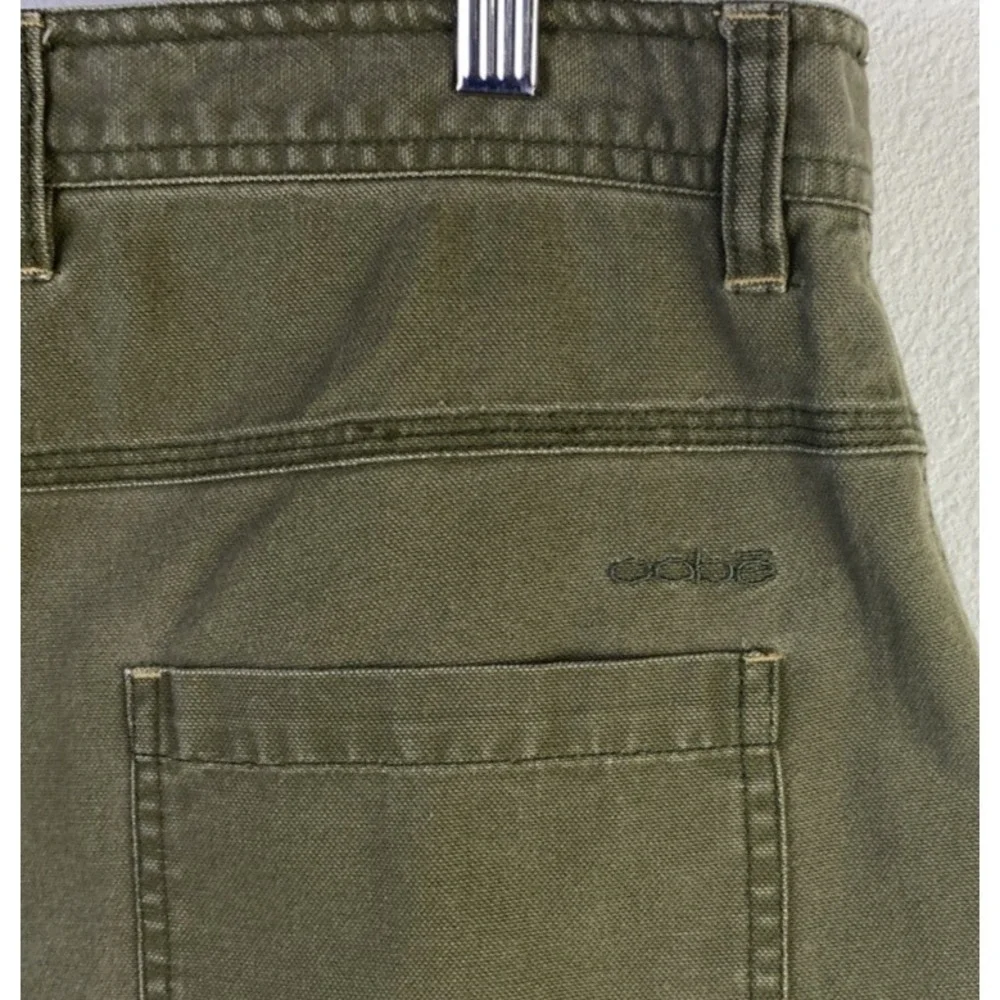 Oobe Shorts Men 36 Olive Green Cotton Canvas Chino Rugged Hiking Outdoors